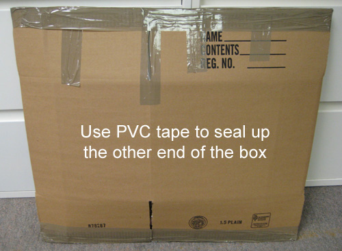 Seal the other end of the sleeve with PVC tape