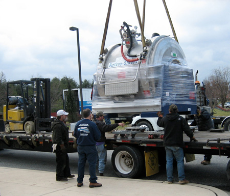 Loading an machine