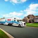 An Atlas Van Lines tractor-trailer moving van